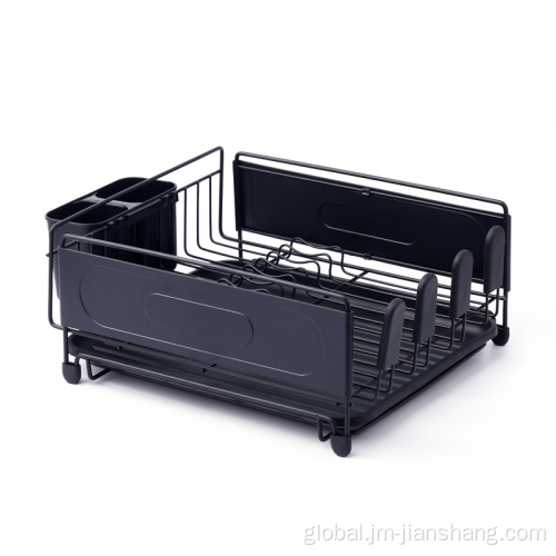 1 Tier Dish Rack Drain Tray Modern Design Dish Drying Rack For Kitchen Supplier